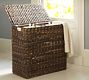 Seagrass Divided Hamper &amp; Liner- Havana