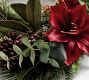 Faux Amaryllis &amp; Pinecones Wreath &amp; Garland