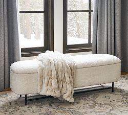 Melrose Upholstered Storage Bench (57&quot;)