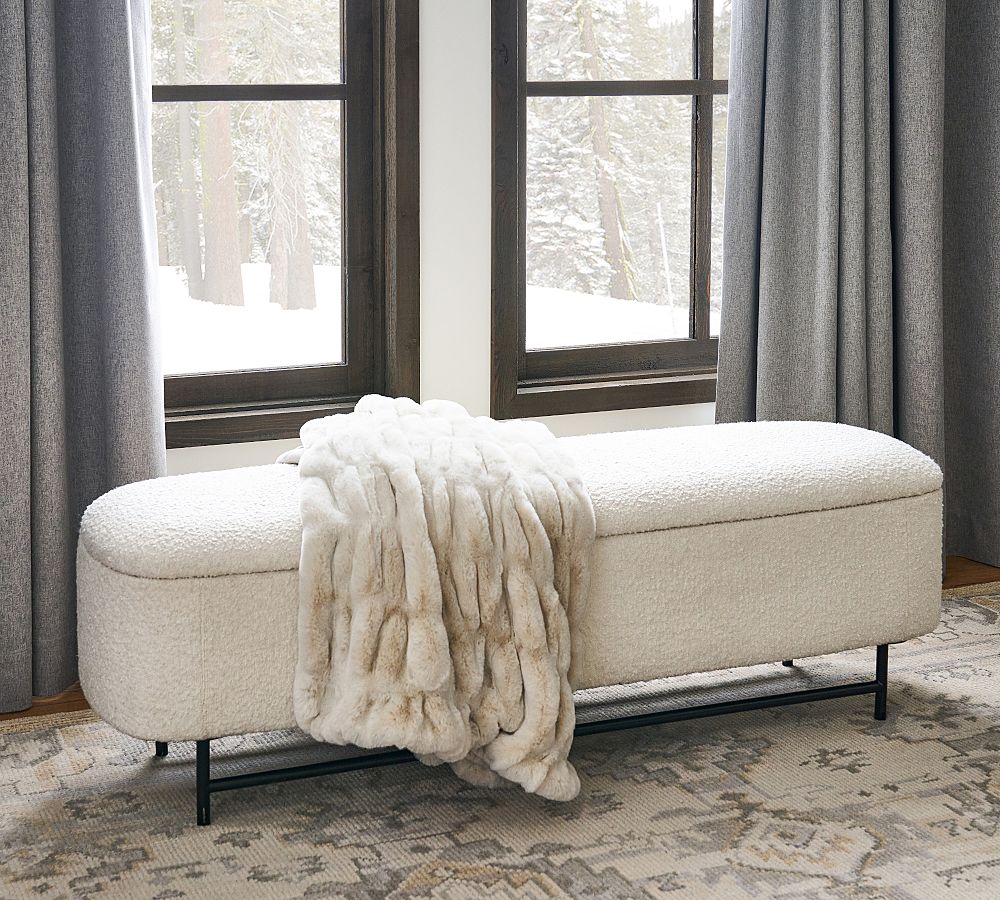 Melrose Upholstered Storage Bench (57&quot;)