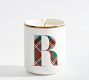 Stewart Plaid Alphabet Scented Candle - Winter Spruce
