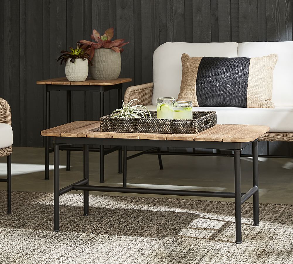 Tulum Acacia Rectangular Outdoor Coffee Table (40&quot;)
