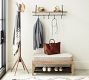 Lucy Mango Wood Shelf With Hooks (36&quot;)