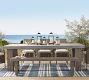 Abbott Concrete &amp; Acacia Chunky Leg Outdoor Dining Table (96&quot;)