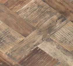 Parquet Square Reclaimed Wood End Table (23.5&quot;)