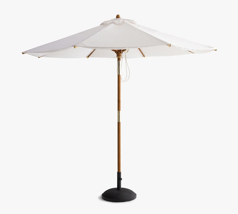 Premium 9' Round Outdoor Patio Umbrella &ndash; Eucalyptus Tilt Frame&#8203;