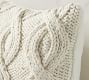 Alpine Handknit Cable Sherpa Back Pillow