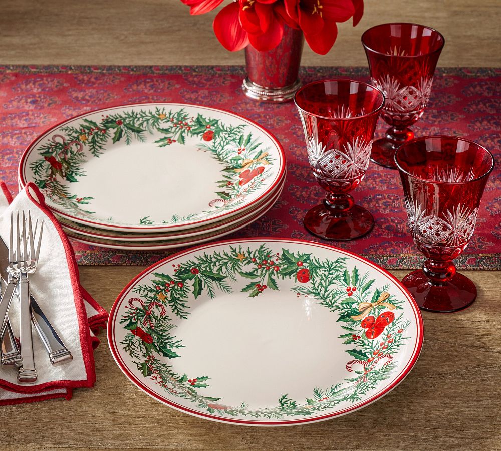 Holiday Classics Garland Dinner Plates - Set of 4