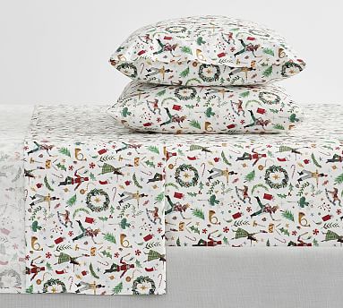 Nutcracker Organic Percale Sheet Set Pottery Barn