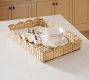 Beau Handwoven Scallop Rattan Tray
