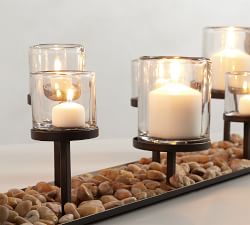 Draper Bronze Pillar Candleholder Centerpiece