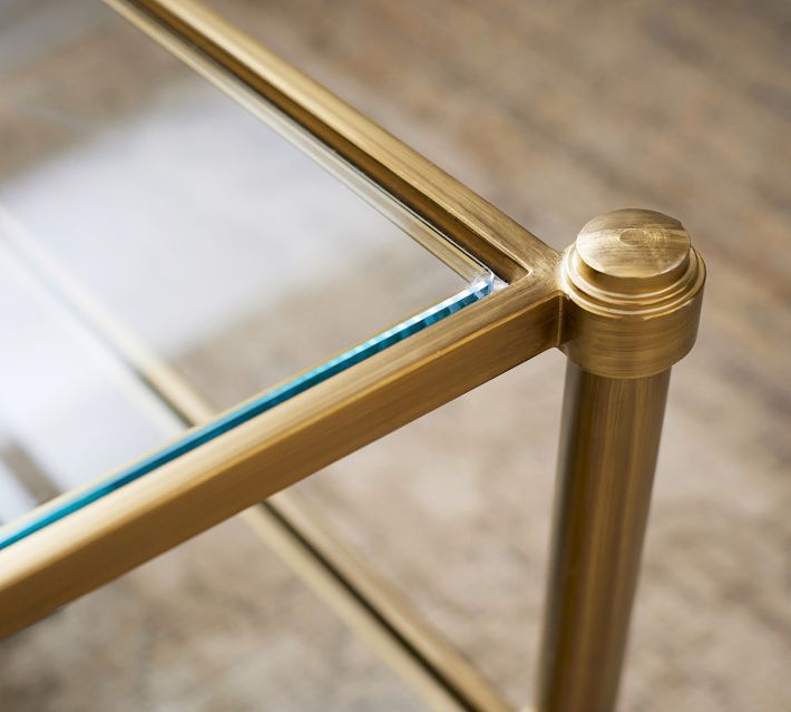 Brass glass coffee table vintage discount