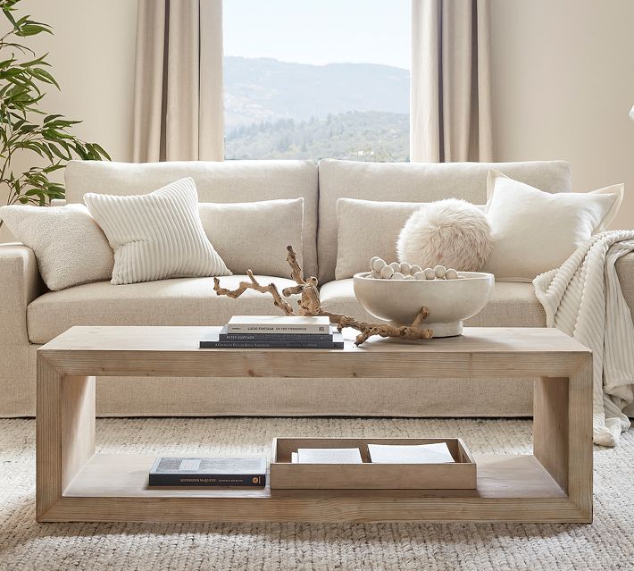 Pottery barn folsom coffee table discount