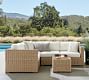 Huntington Wicker 4-Piece Square Arm Outdoor Sectional (99&quot;)
