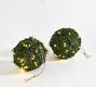 Light Up Faux Evergreen Spheres - Set of 2