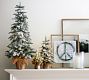Lit Frosted Faux Pine Trees