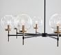 Camryn Glass Globe Round Chandelier (36&quot;-48&quot;)