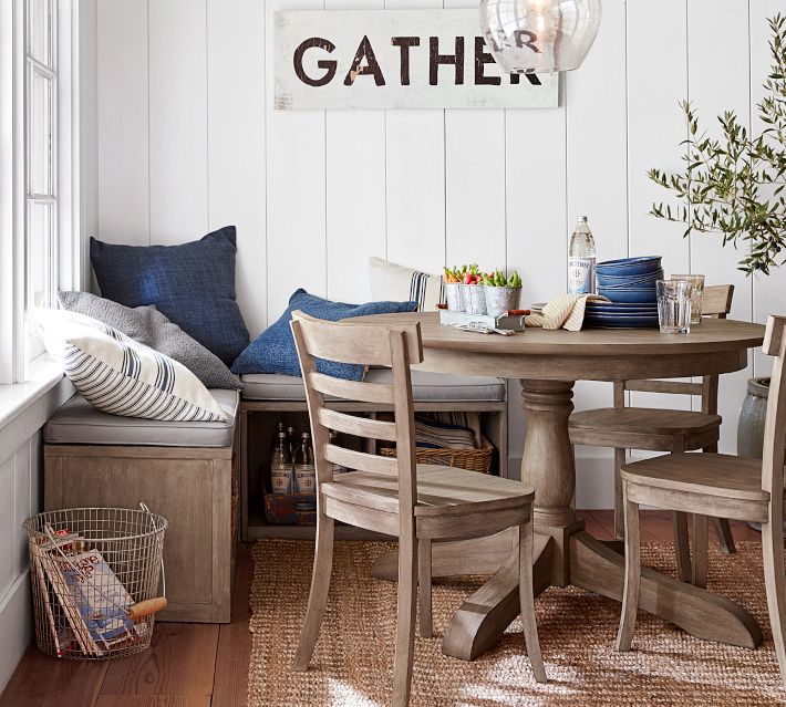 Gray wood dining table discount