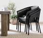 Abbott Concrete &amp; Acacia Chunky Leg Dining Table + Palmetto Wicker Stacking Armchair Dining Set