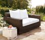Torrey Wicker Square Arm Outdoor Loveseat (62&quot;)