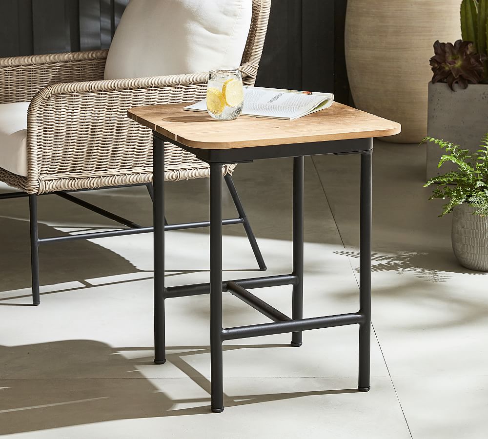 Tulum Acacia Square Outdoor Side Table (20&quot;)