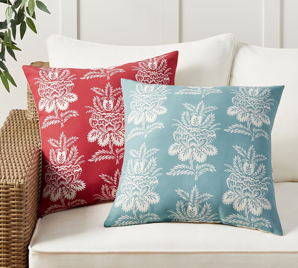 Camille Reversible Botanical Outdoor Pillow