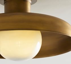 Carneros Outdoor Milk Glass Flush Mount (18'')