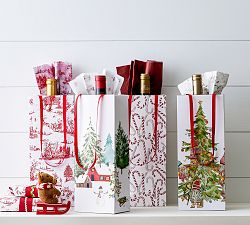 Holiday Wine Gift Bags - Set of 4