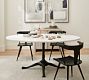 Rae Oval Pedestal Marble Dining Table