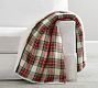 Stewart Plaid with Sherpa Back Throw