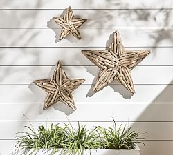 Driftwood Stars Wall Art - Set Of 3