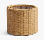 Westport Wicker Round Storage Outdoor Side Table (19&quot;)