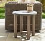 Abbott Concrete &amp; Acacia Round Outdoor Side Table (20&quot;)