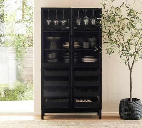 Black buffet and hutch discount
