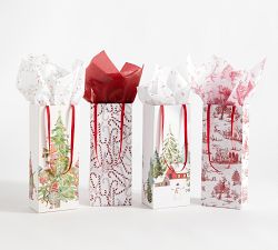 Holiday Wine Gift Bags - Set of 4