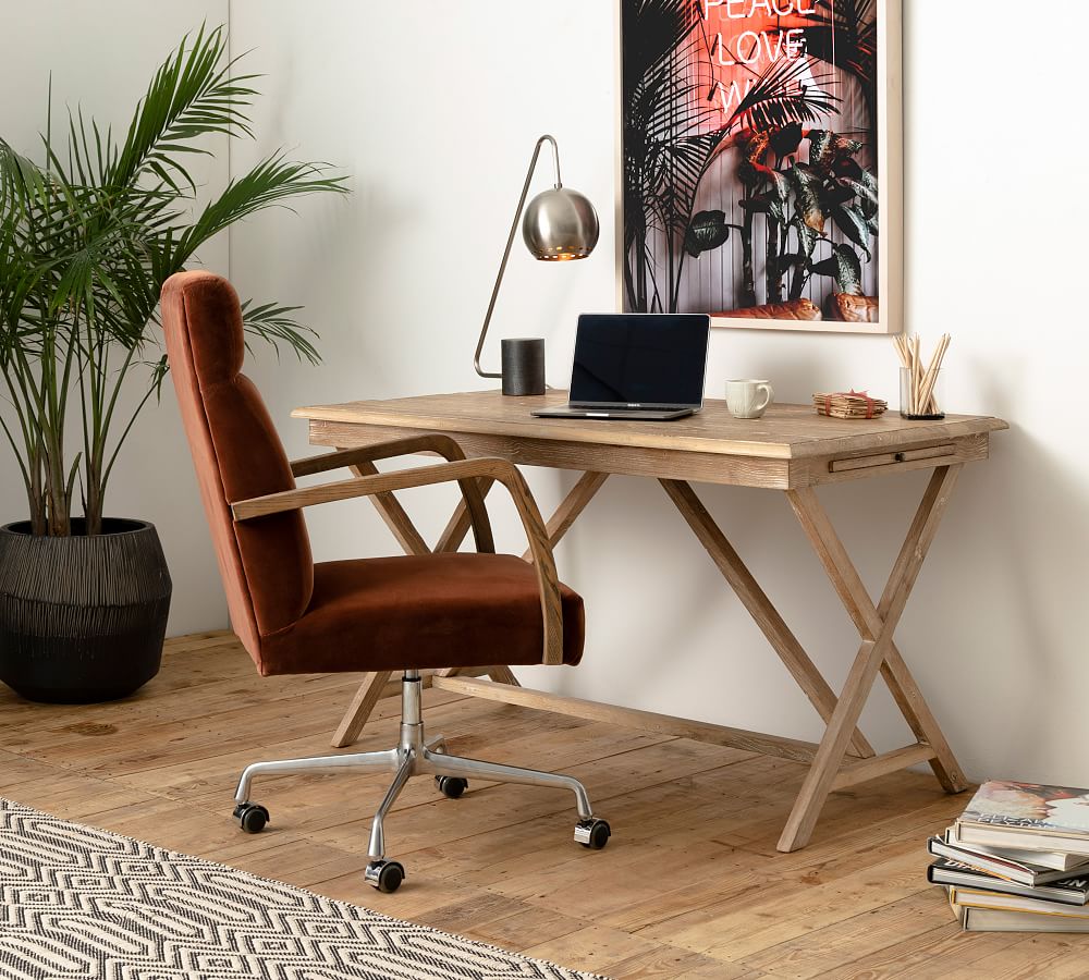 Jessie Reclaimed Wood Extending Writing Desk (53.5&quot;)