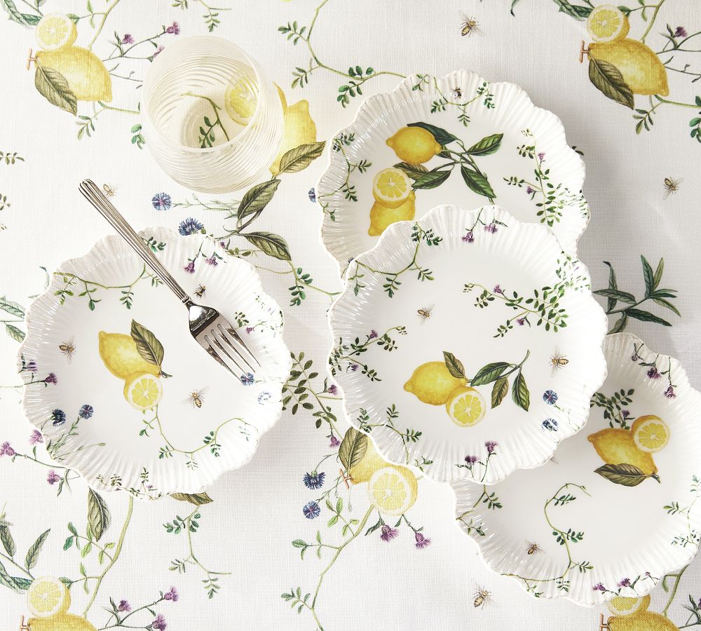 Monique Lhuillier Positano Outdoor Melamine Appetizer Plates - Set of 4