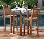 Abbott Concrete &amp; Acacia Outdoor Bar Height Table (34&quot;)