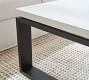 Malibu Metal &amp; Concrete Rectangular Outdoor Coffee Table (40&quot;)