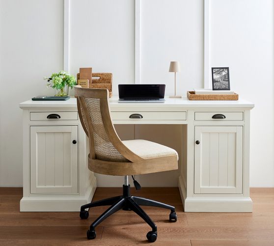 Aubrey Executive Desk (68") - Dutch White