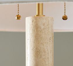 Sterling Travertine Floor Lamp (65&quot;)
