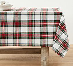 Stewart Plaid Cotton Rectangular Tablecloth