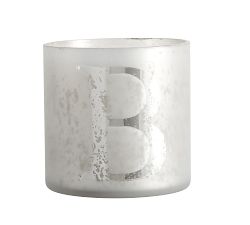 Alphabet Mercury Glass Scented Candles - Frosted Pine