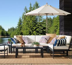 Ajay Striped Outdoor Lumbar Pillow