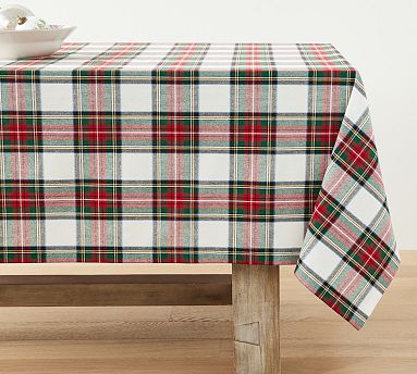 Stewart Plaid Cotton Rectangular Tablecloth