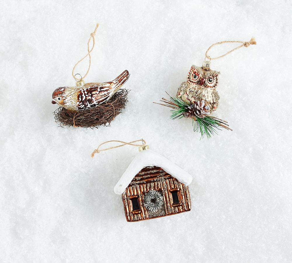 Rustic Glam Mercury Ornaments - Set of 3