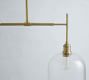 Textured Glass Linear Chandelier (43&quot;)