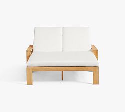 Malibu Teak Outdoor Double Chaise Lounge