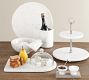 White Marble Glass Domed Cheese Board