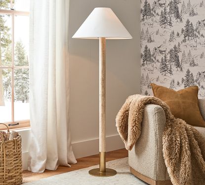 Travertine floor lamp hotsell